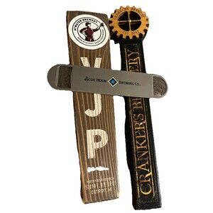 Breweriana Lot of 3 Atwater and Crankers Brewery Tap Pulls and Beer Opener